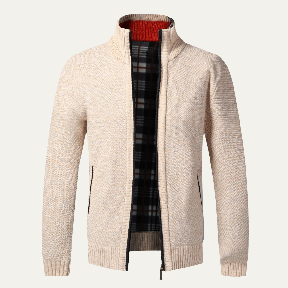 The Glasgow Men's Knitted Zip Up Winter Cardigan