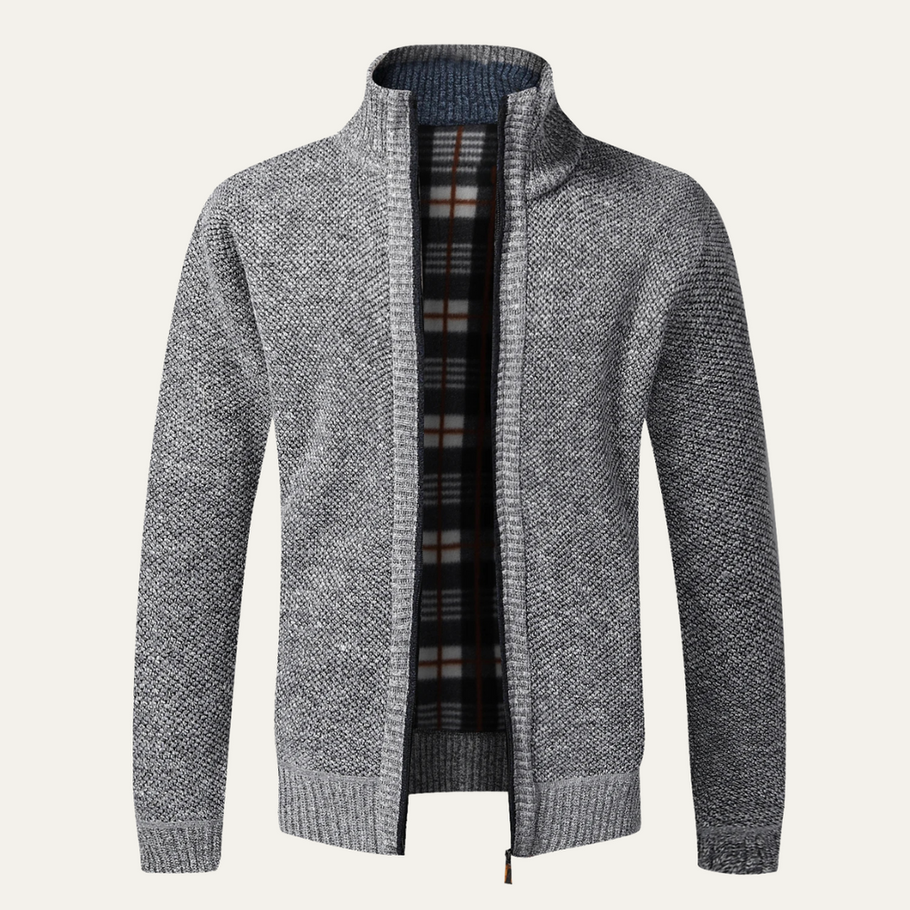 The Glasgow Men's Knitted Zip Up Winter Cardigan