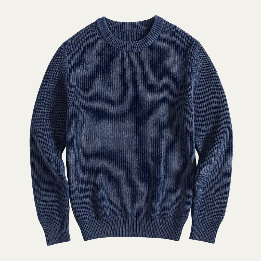 The Tokyo Merino Wool Ribbed O-Neck Jumper