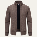 The Chianti High Neck Winter Zip Up Knit Men's Cardigan