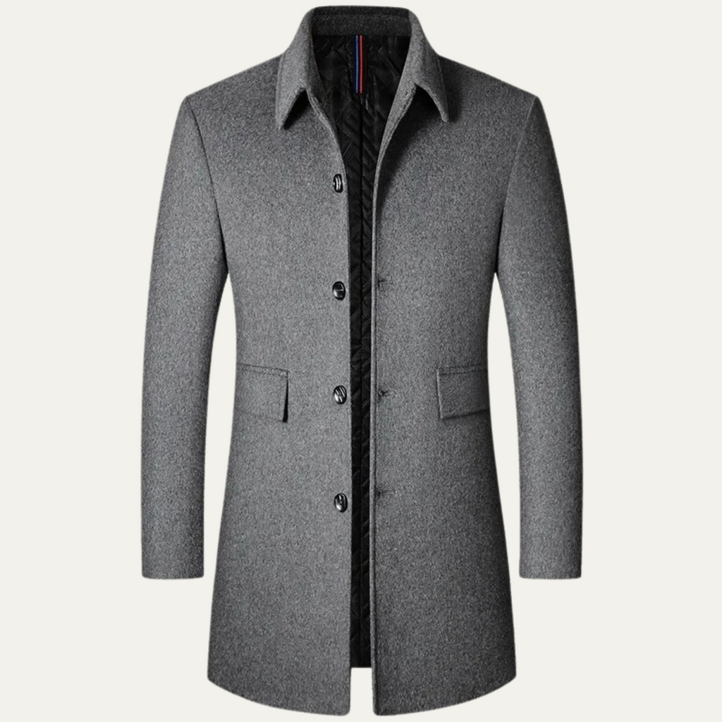 The Alderney Elegant Warm Long Wool Blend Men's Coat