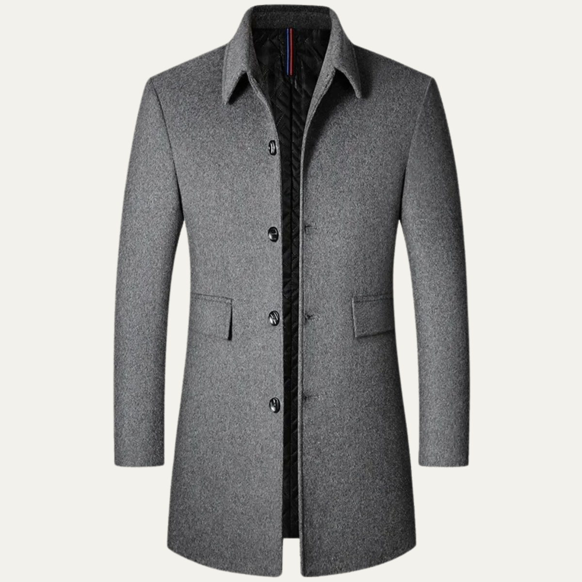 The Alderney Elegant Warm Long Wool Blend Men's Coat