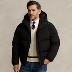 The Hamilton Men's Winter Quilted Puffer Jacket with Hood