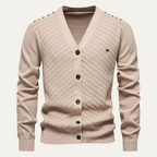 The Dulwich Men's Casual V Neck Button Up Knit Cardigan