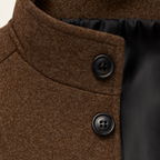 The Aldeburgh Men's Wool Coat with Blend Button Up and Warm Lining