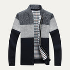 The Levanto Men’s Colour Block Zip Up Knit Cardigan