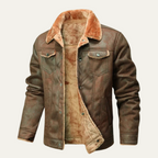 The Wrexham Men's Shearling Vintage Leather Jacket