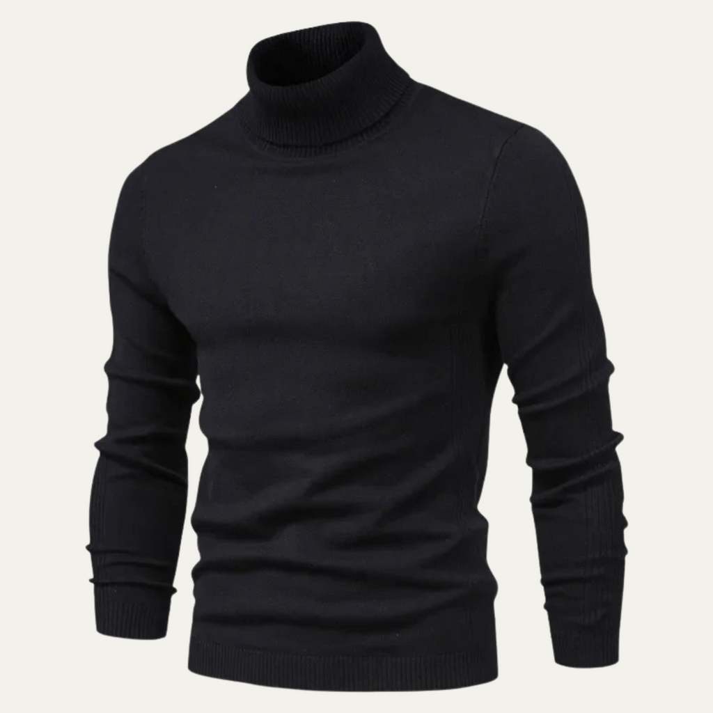 The Caernarfon Men's Slim Fit Turtleneck Casual Jumper