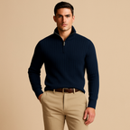 The Ashford Ribbed Half Zip Jumper for Men