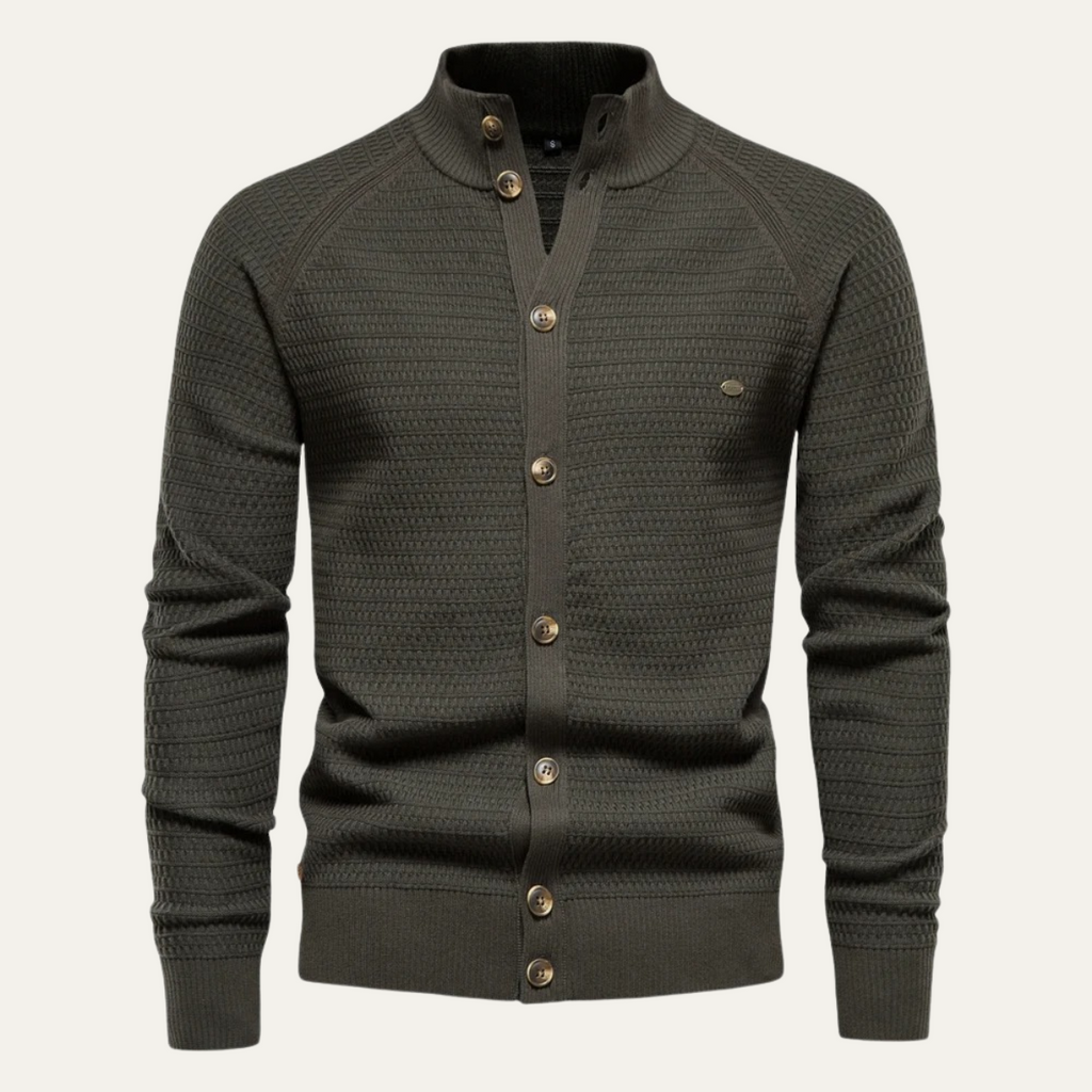 The Caernarfon Casual Button Up Knitted Men's Cardigan
