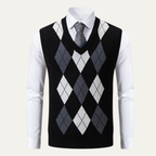 The Nottingham Classic Patterned V Neck Knitted Men’s Vest