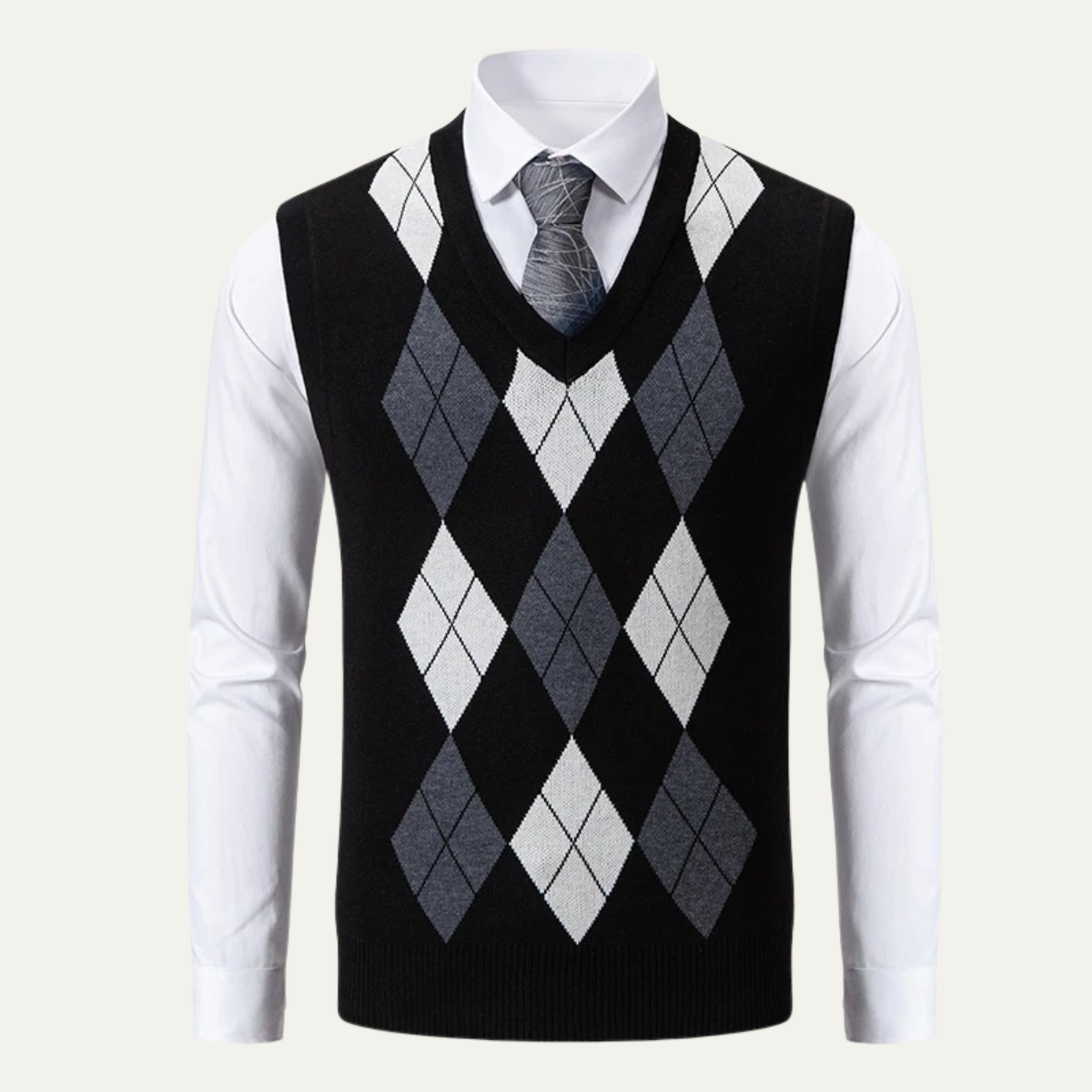 The Nottingham Classic Patterned V Neck Knitted Men’s Vest