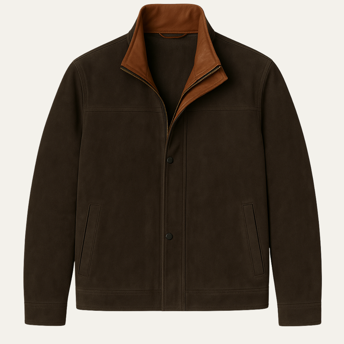 The Alnwick Retro Style Zip Up Suede Men’s Bomber Jacket