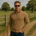 The Merino Knitted Quarter Zip Jumper