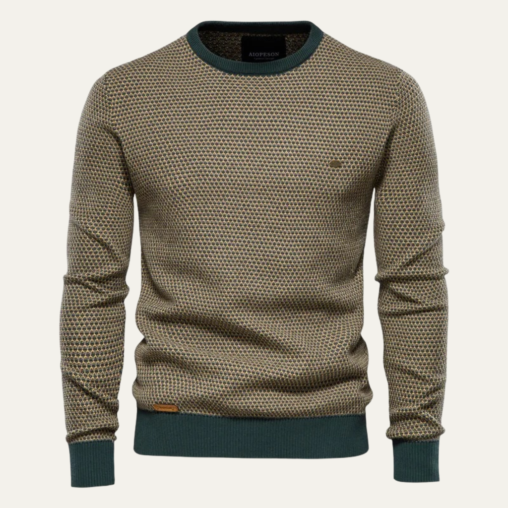 The Stratford Men’s Winter Knit Jumper with Contrast Trim