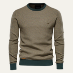 The Stratford Men’s Winter Knit Jumper with Contrast Trim