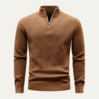 The Camogli Casual Half Zip Textured Knit Men’s Jumper