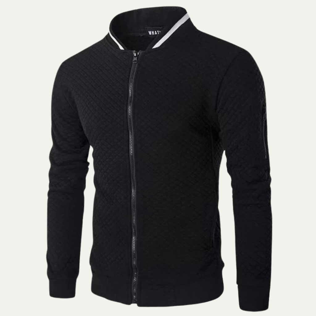 The Appiano Lightweight Zip Up Quilted Bomber Men's Jacket