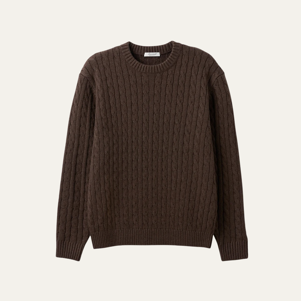 The Hever Cable Knit Crew Neck Men’s Sweater