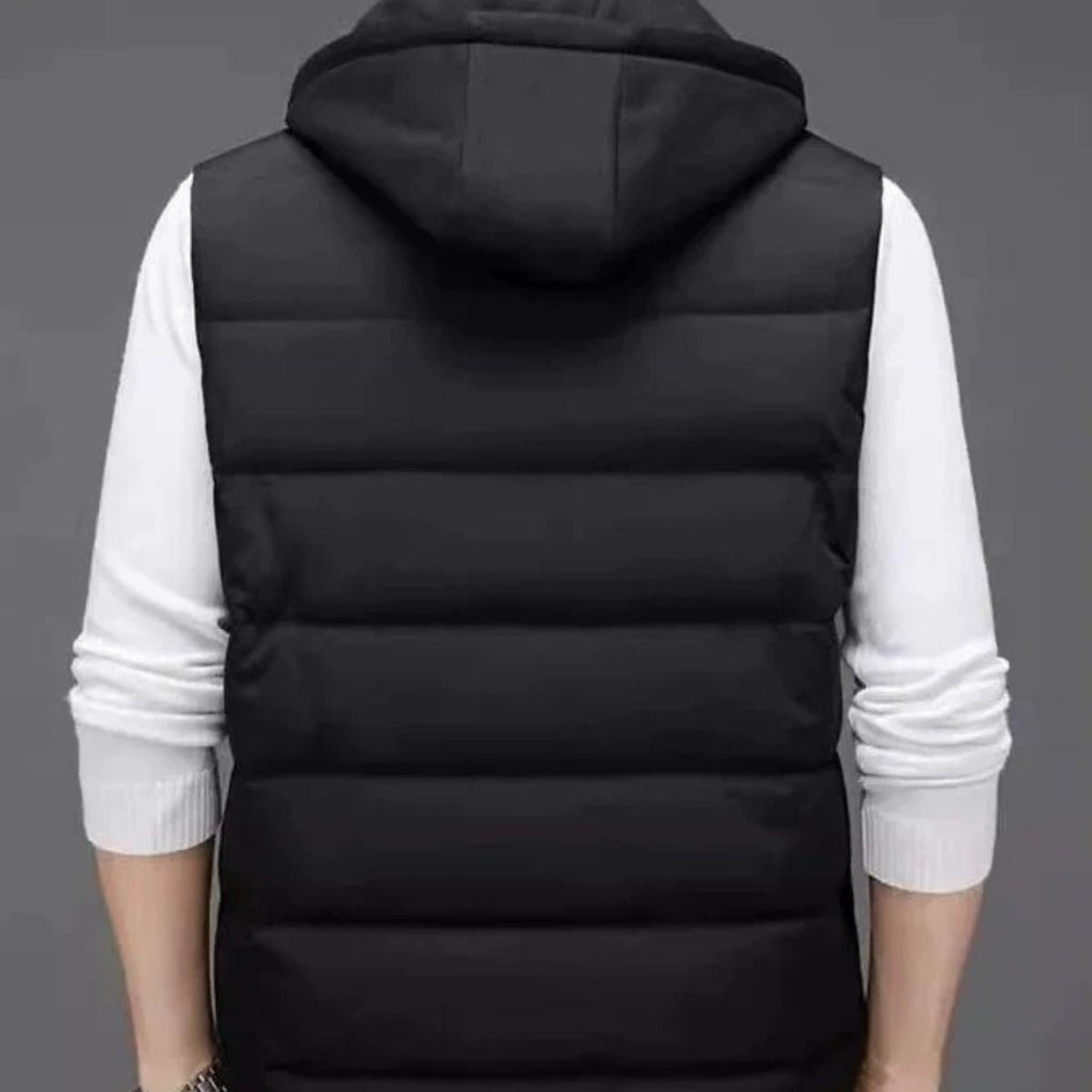 The Paris Quilted Modern Hooded Vest for Men