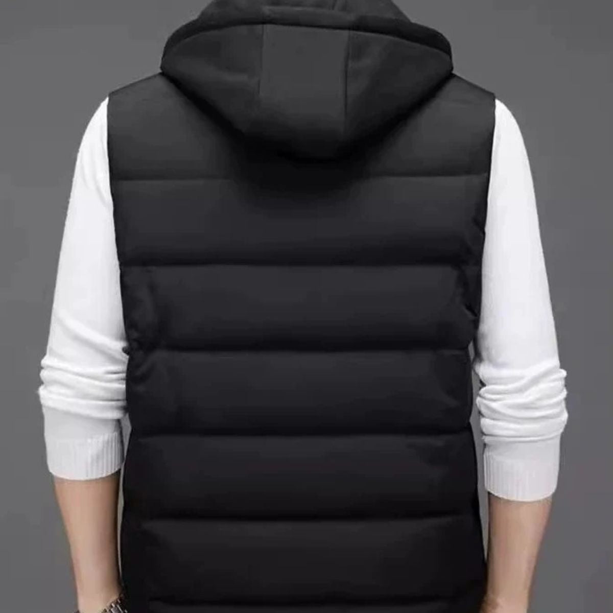 The Paris Quilted Modern Hooded Vest for Men