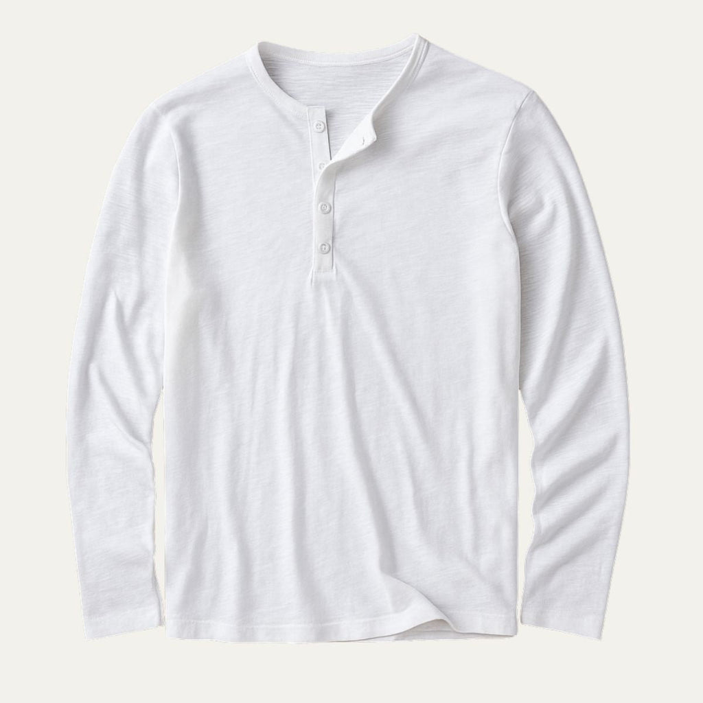 The Cromwell Long Sleeve Cotton Polo for Men
