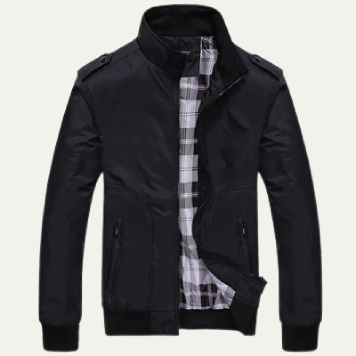 The  Firenze Men's Lightweight Stand Collar Bomber Jacket