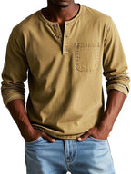 Larry | Men’s Long Sleeve Casual Button Collar Shirt