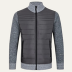 The Aberdeen Men's Quilted Knit Padded Zip Up Cardigan
