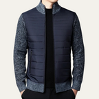 The Aberdeen Men's Quilted Knit Padded Zip Up Cardigan