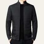 The Aberdeen Men's Quilted Knit Padded Zip Up Cardigan