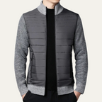 The Aberdeen Men's Quilted Knit Padded Zip Up Cardigan