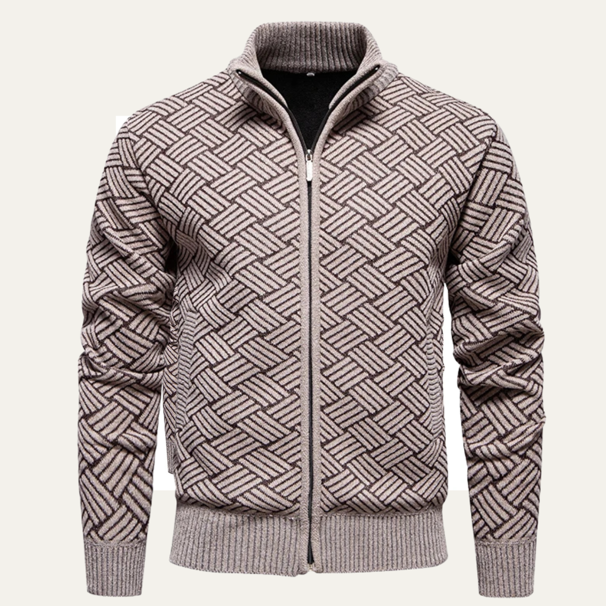 The Dundee Men's Textured Knit Smart Casual Warm Cardigan