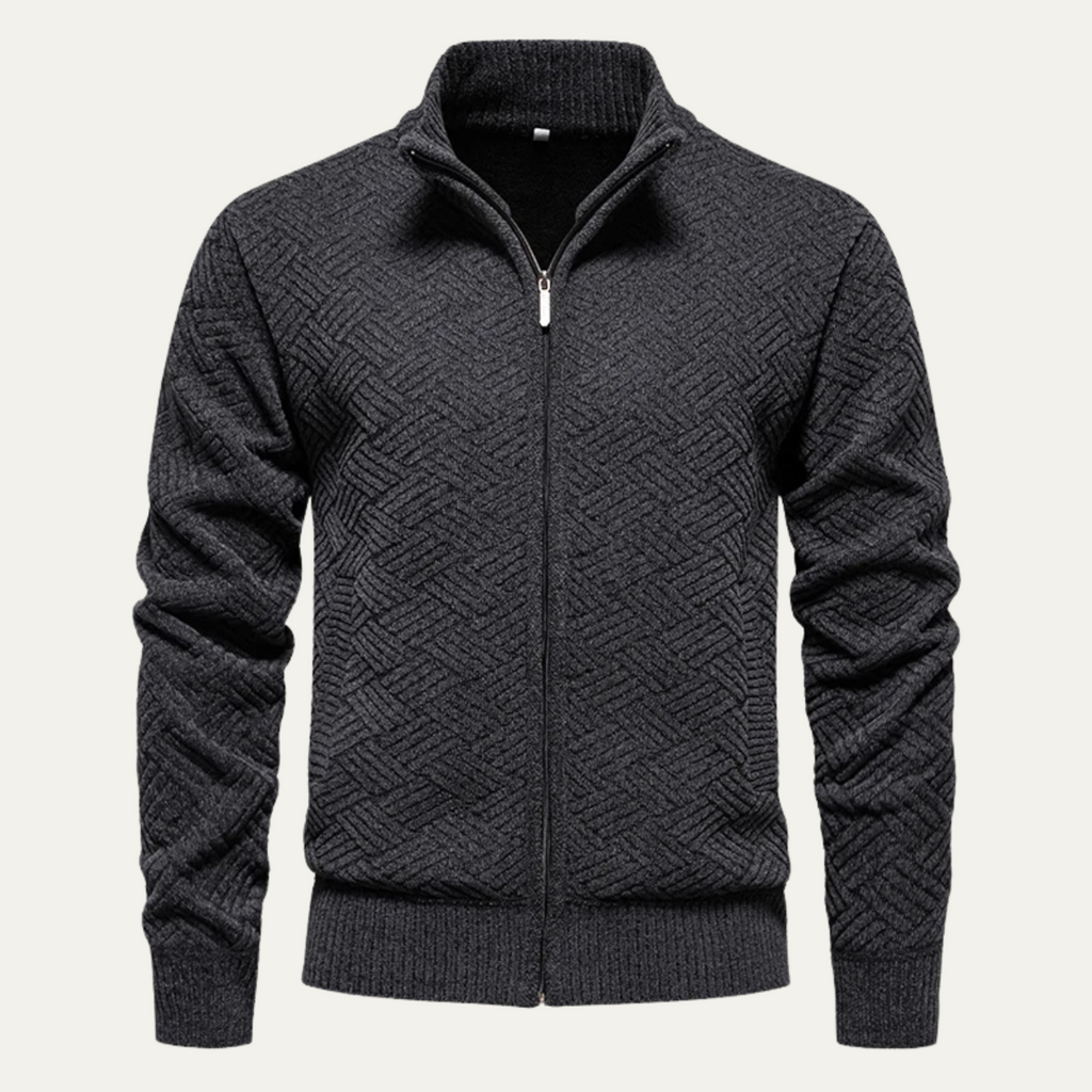 The Dundee Men's Textured Knit Smart Casual Warm Cardigan