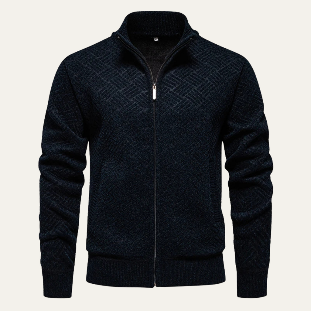 The Dundee Men's Textured Knit Smart Casual Warm Cardigan