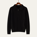 The Roma Luxury Knitted Wool Zip Men's Cardigan