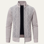 The Chianti High Neck Winter Zip Up Knit Men's Cardigan