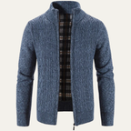 The Pienza Men’s Warm Fleece Zip Up Knit Jacket
