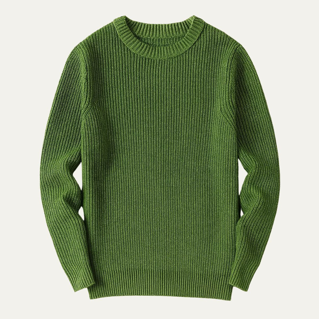 The Tokyo Merino Wool Ribbed O-Neck Jumper