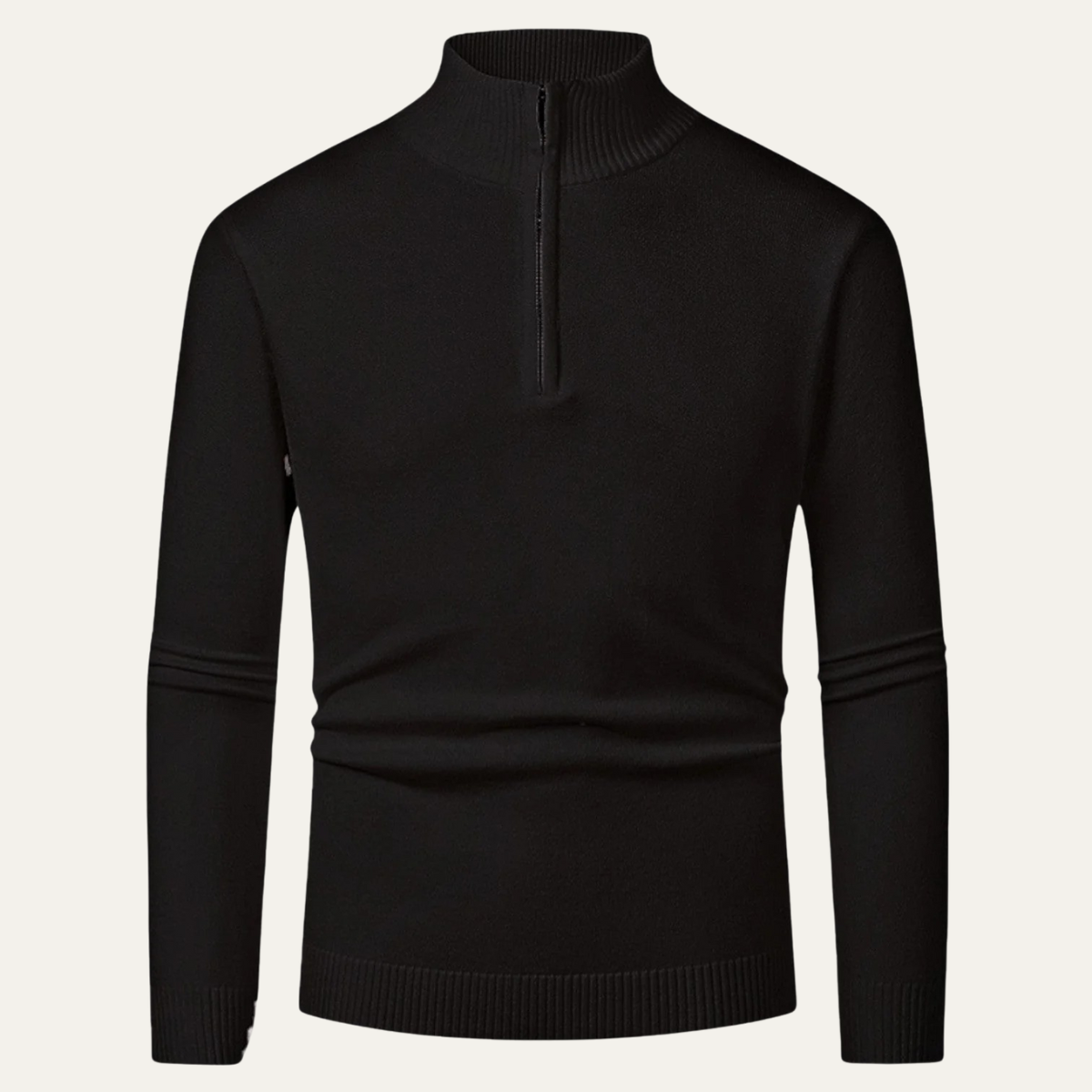 The Chester Men’s Elegant Wool Zip Knit Turtleneck Jumper