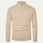 The Chester Men’s Elegant Wool Zip Knit Turtleneck Jumper