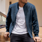 The SoHo Casual Vintage Suede Bomber Jacket for Men