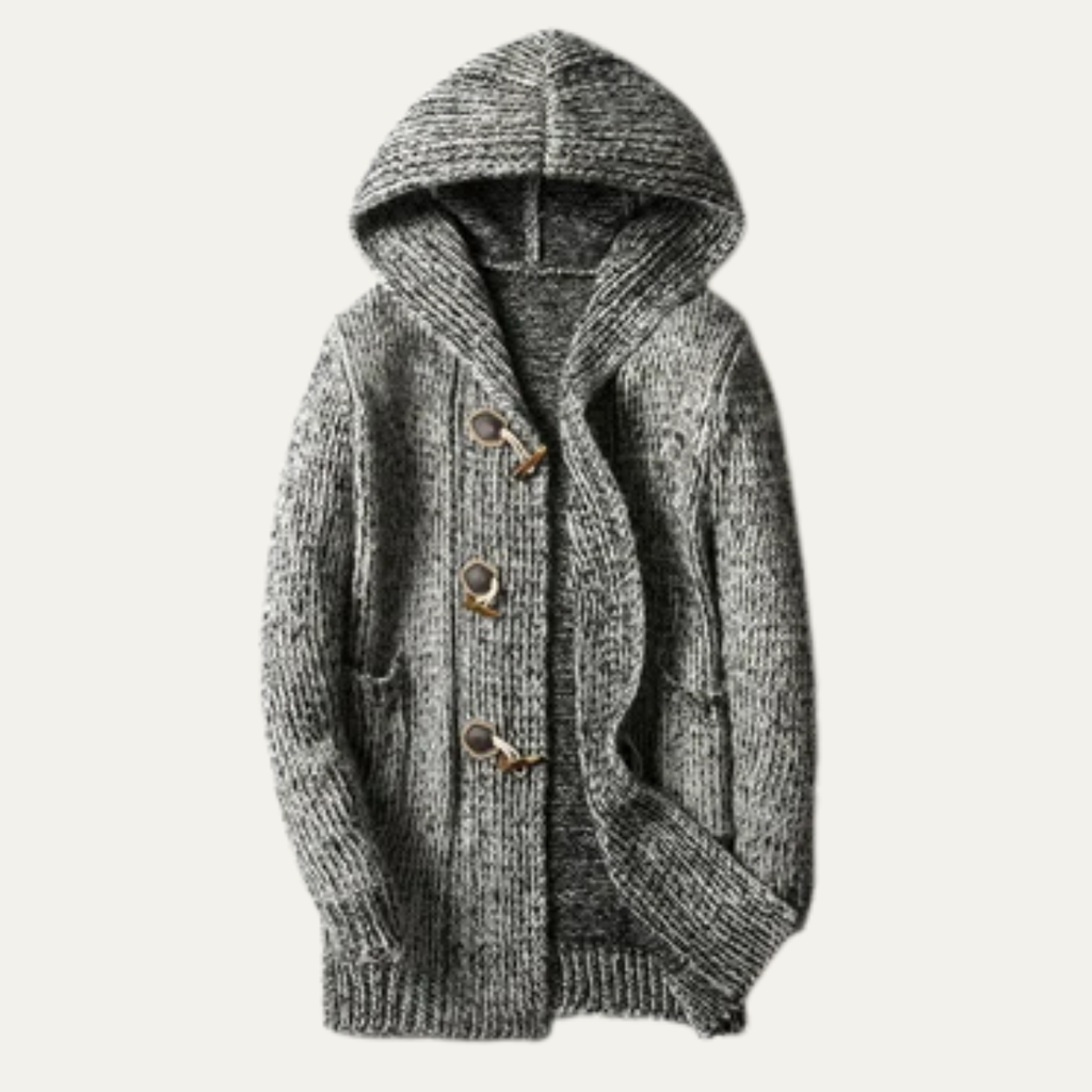 The Porto Cesareo Warm Casual Thick Knitted Hooded Men’s Cardigan