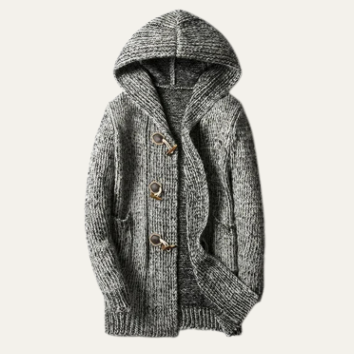 The Porto Cesareo Warm Casual Thick Knitted Hooded Men’s Cardigan