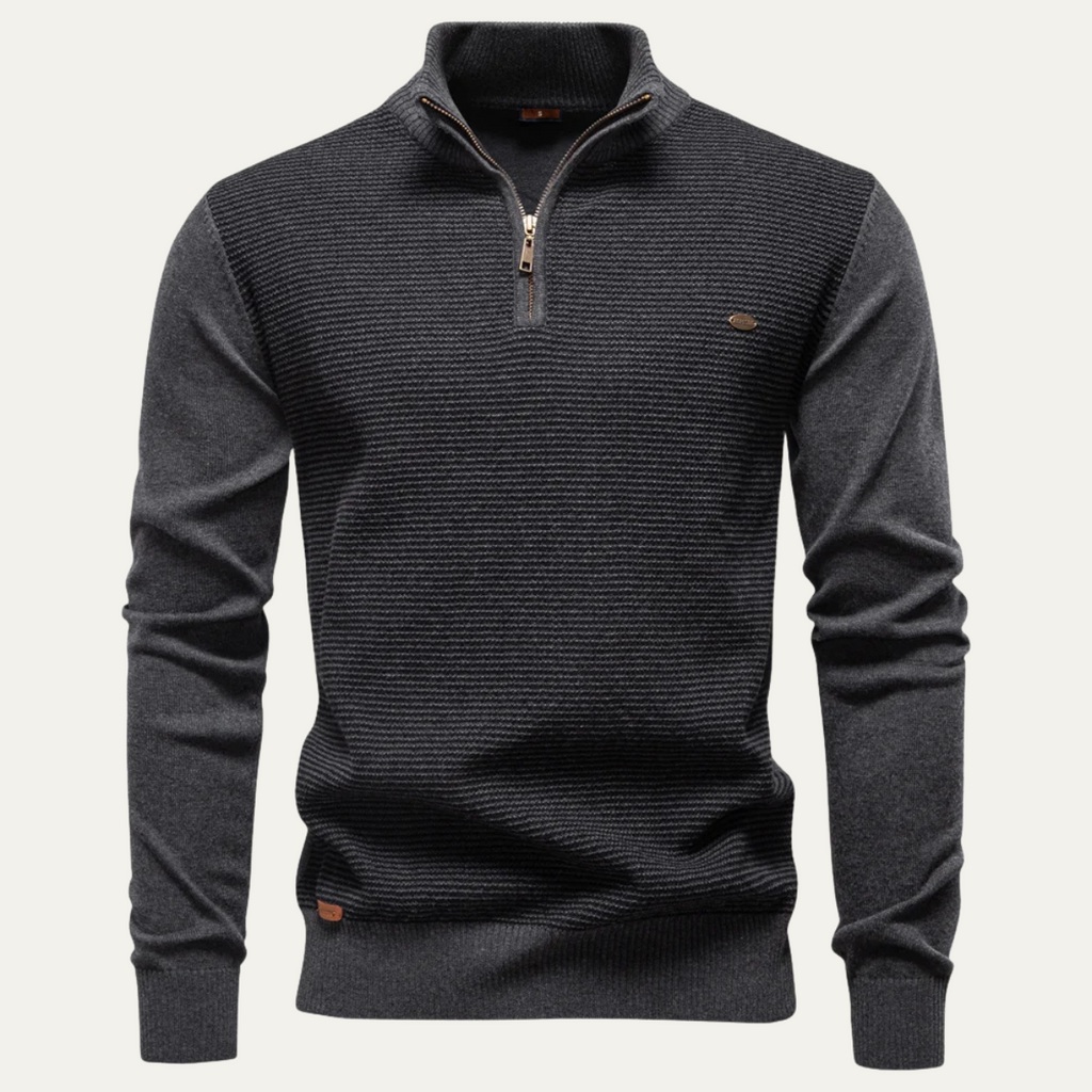 The Oban Men's Half Zip Knit Winter Jumper