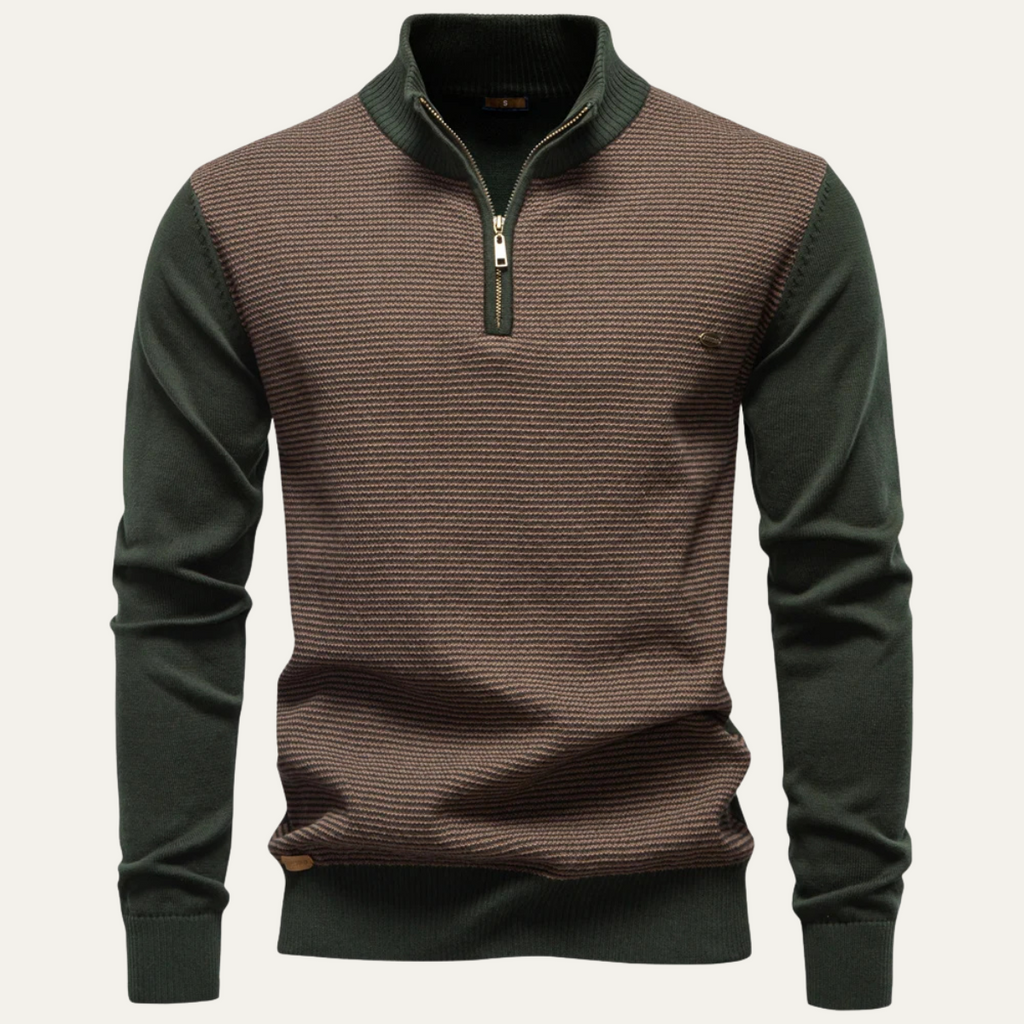 The Oban Men's Half Zip Knit Winter Jumper
