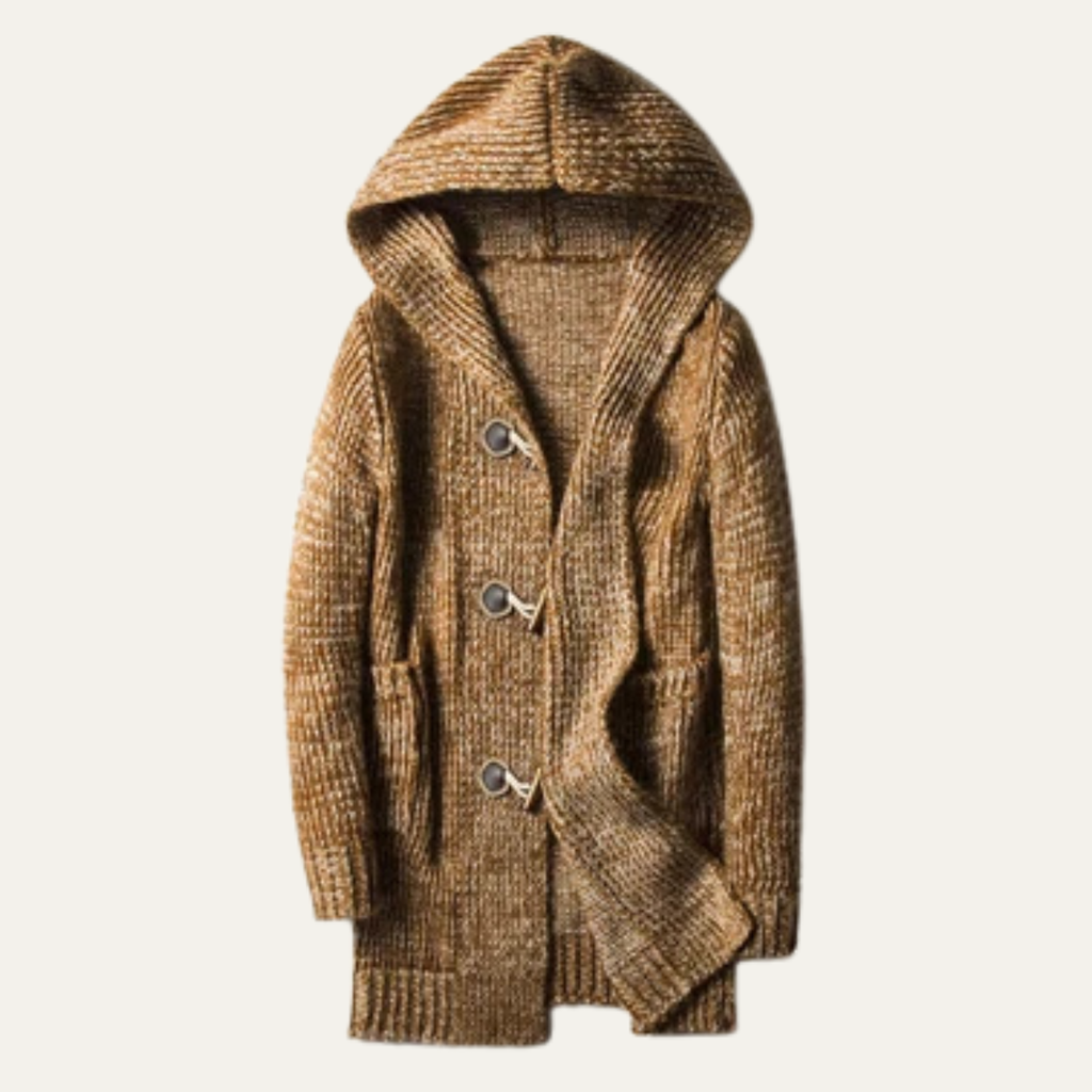 The Porto Cesareo Warm Casual Thick Knitted Hooded Men’s Cardigan