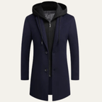 The Miseno Men’s Wool Blend Smart Overcoat with Hood