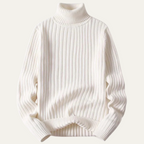 The Manchester Men's Wool Ribbed Turtleneck Knit Jumper