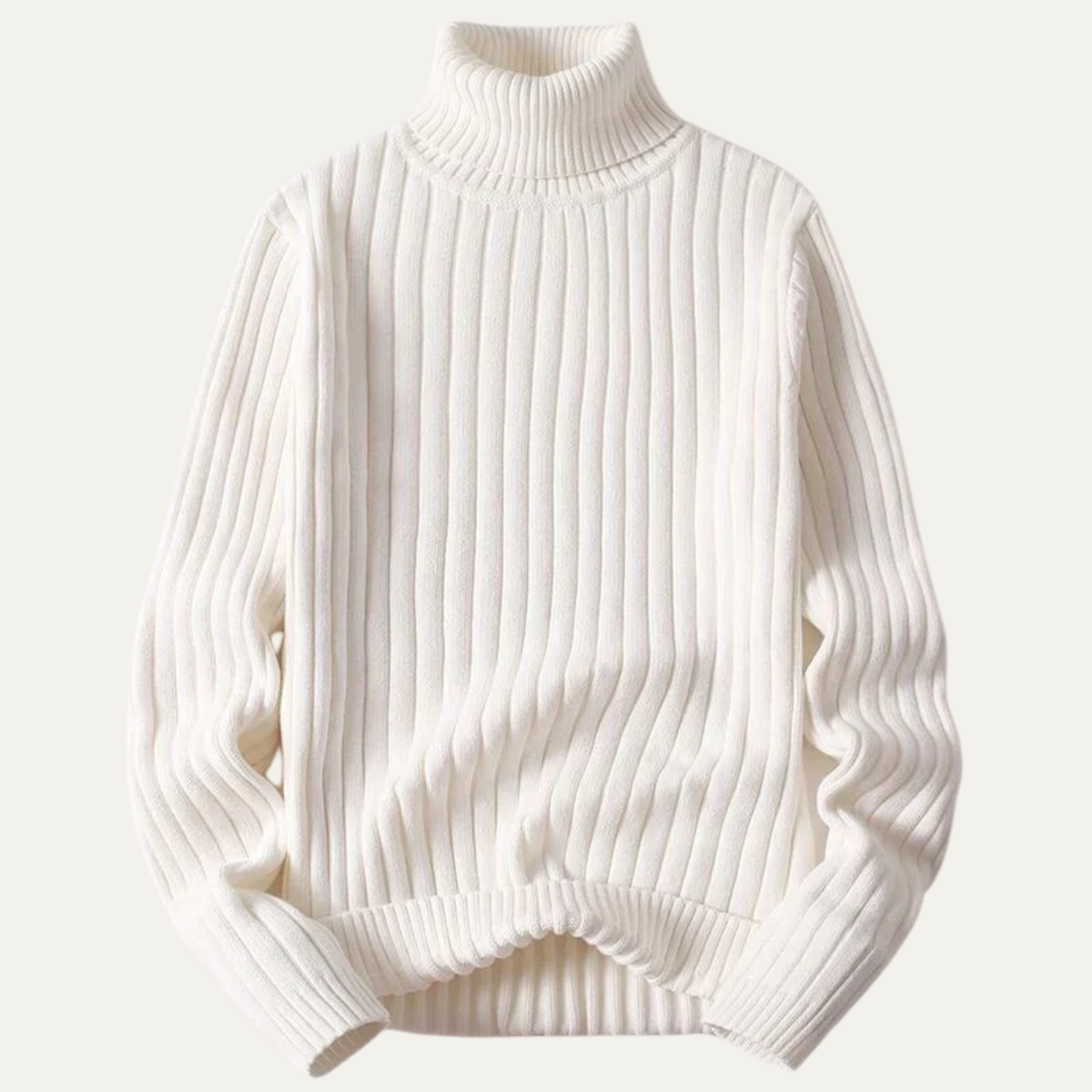 The Manchester Men's Wool Ribbed Turtleneck Knit Jumper